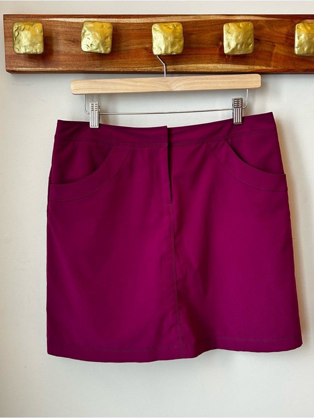 Annika Fuchsia A-Line Skort with Hook Closure